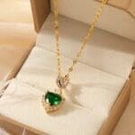 Emerale color CZ Necklace collection - Image 4