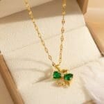 Emerale color CZ Necklace collection - Image 3