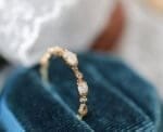 Vintage natural opal hollow pattern ring - Image 4