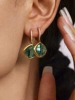 Transparent and super shiny Swarovski crystal full diamond earrings - Image 2