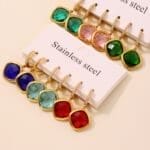 Transparent and super shiny Swarovski crystal full diamond earrings