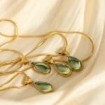 Water drop blue ocean necklace - Image 4